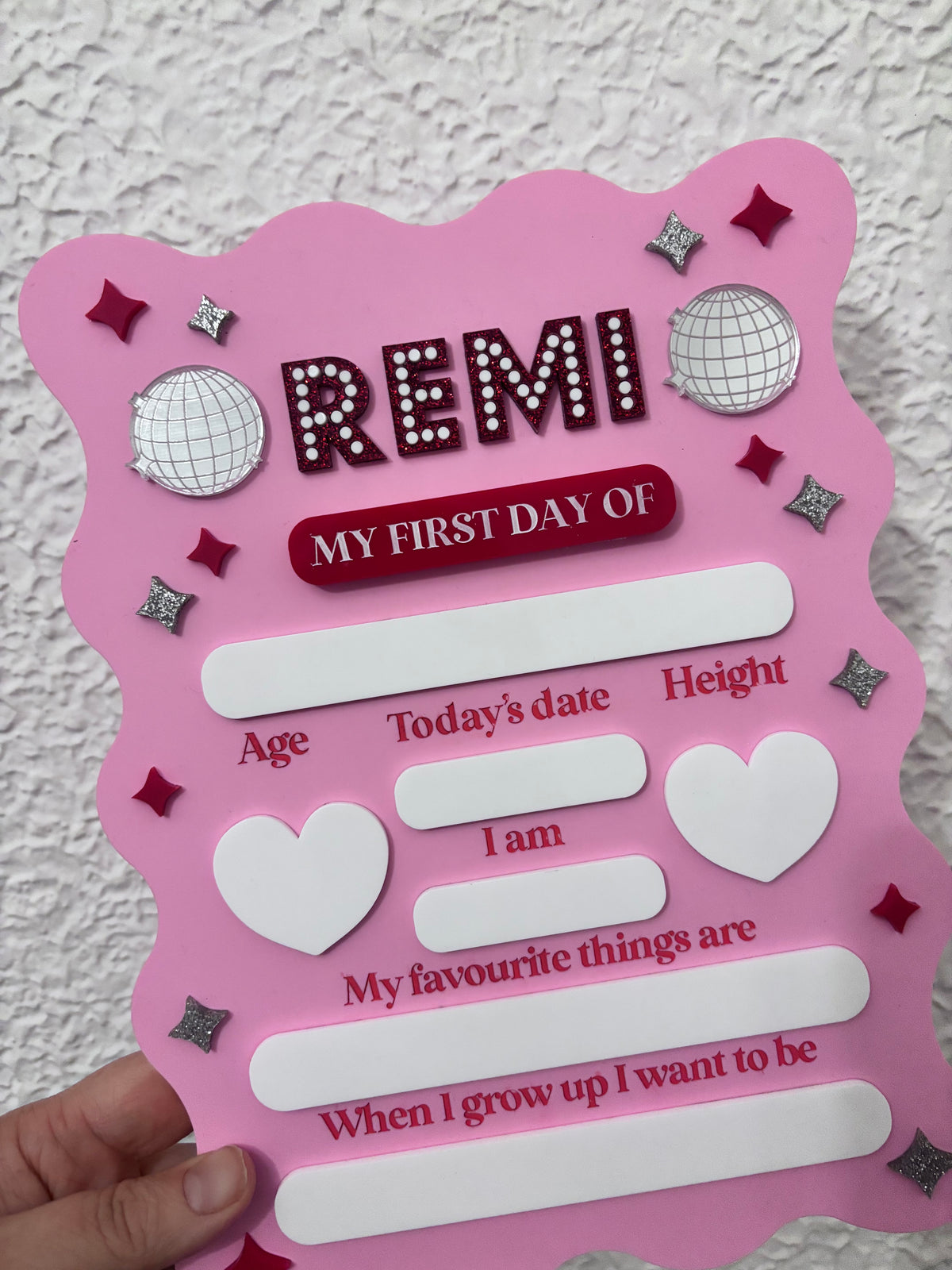 First & Last Day Disco Board