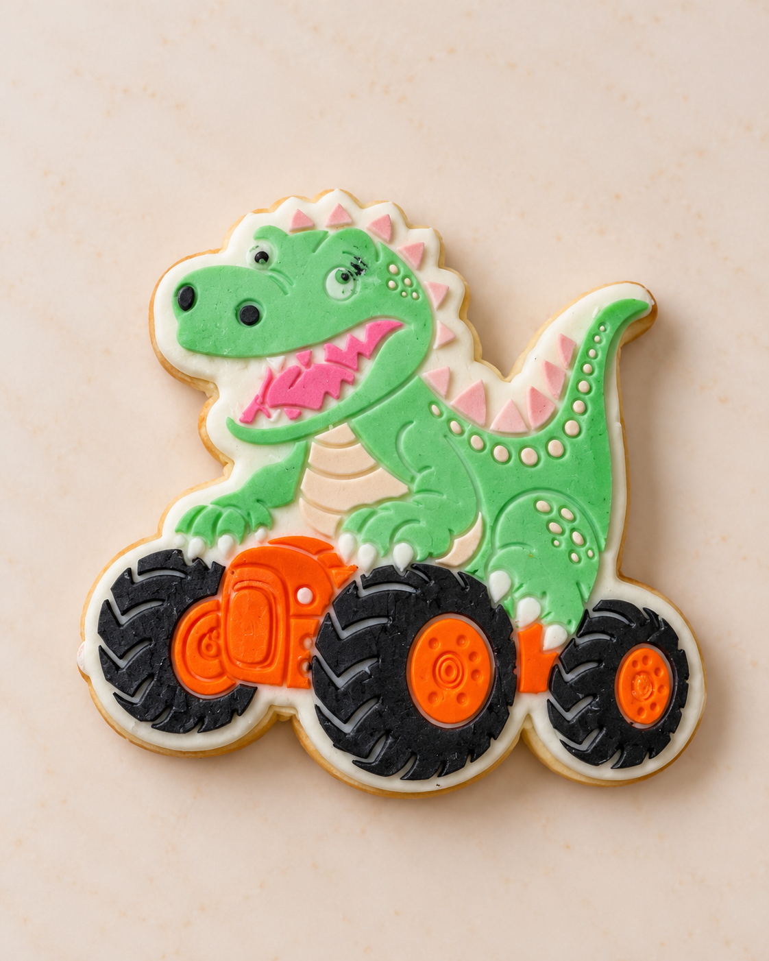 Dinosaur on Wheels Cookie Stamp & Cutter