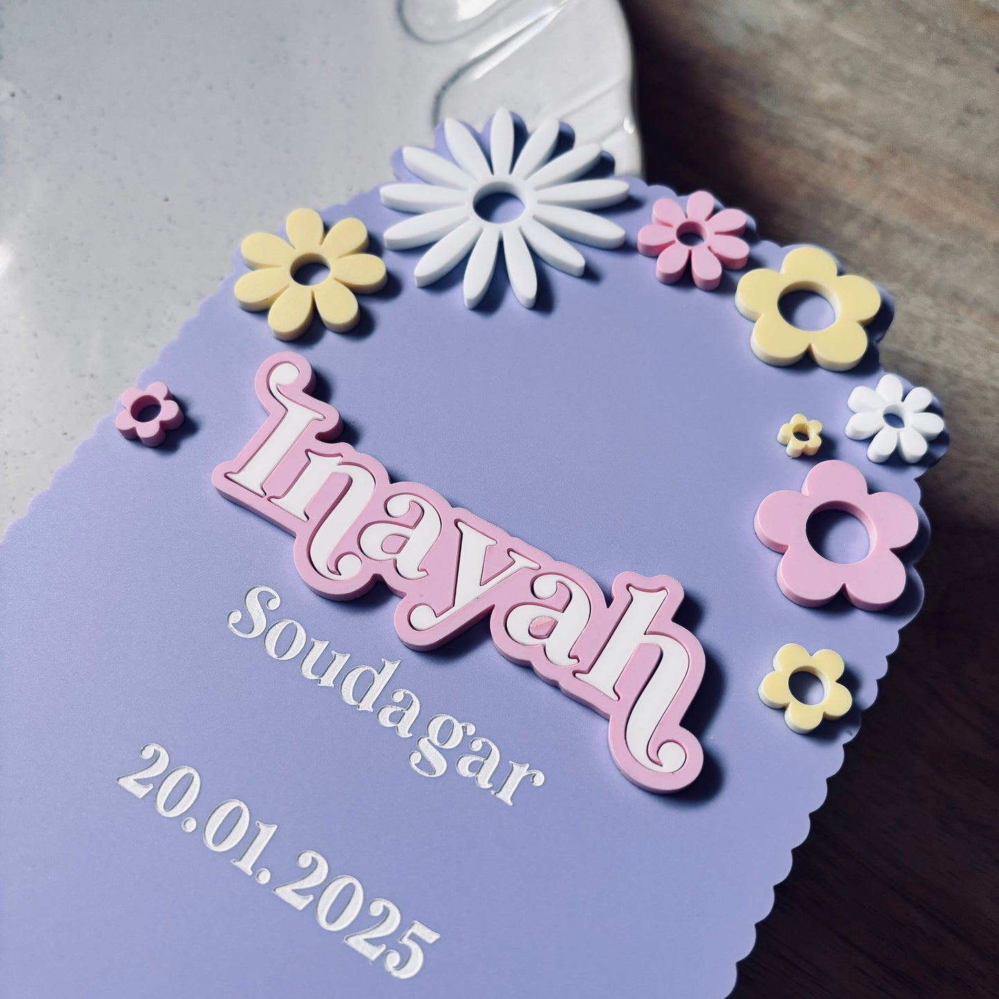 Reversible Birth Announcement/Age Flower Arch Board