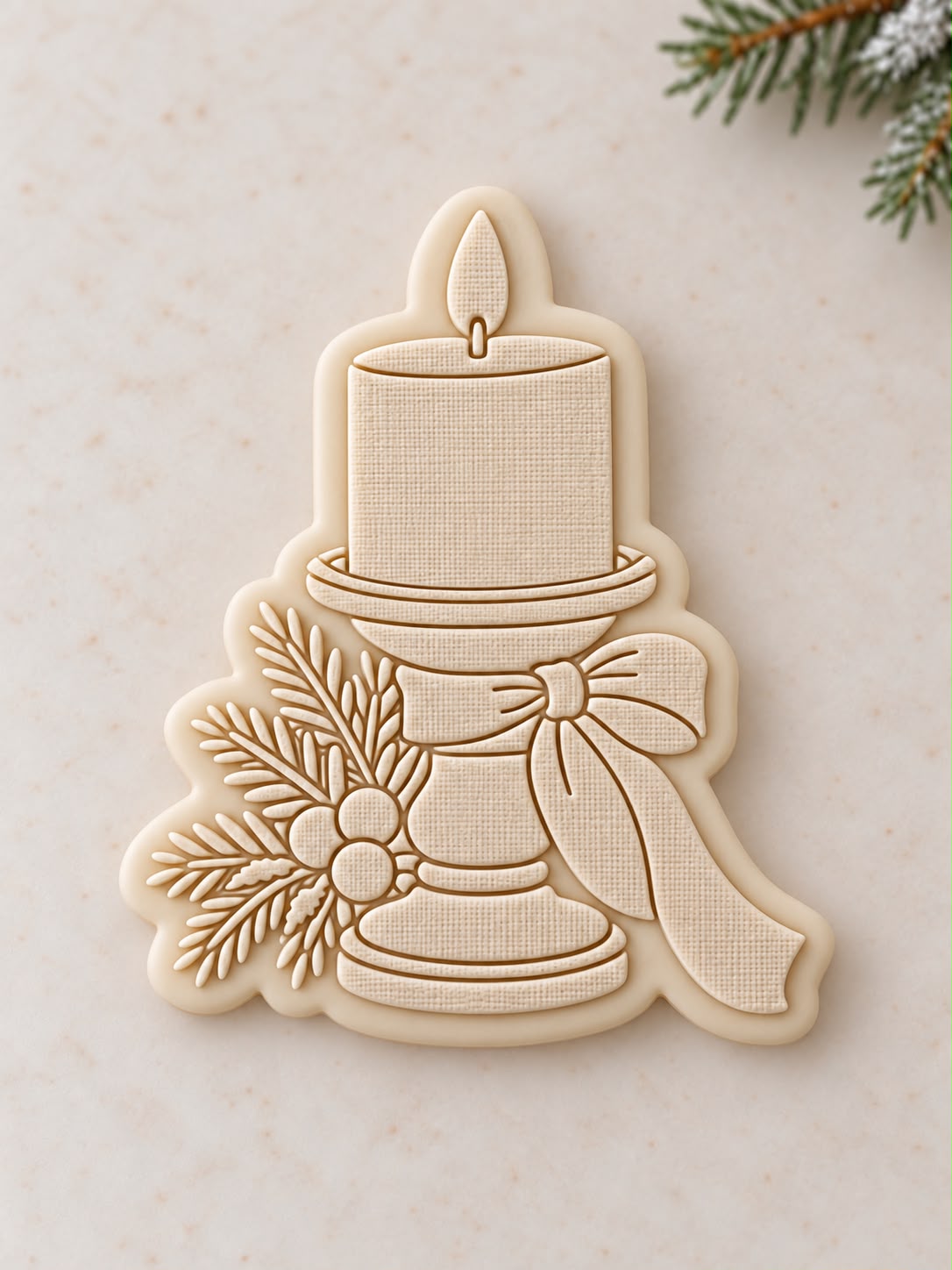 Le Monde de Mely | White Christmas – Christmas Candle Cookie Stamp & Cutter