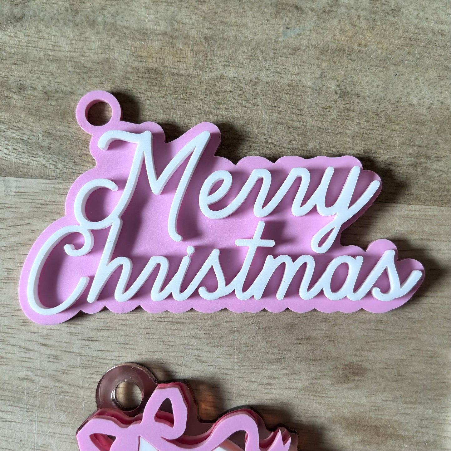 Acrylic Merry Christmas Ornaments (3pk)