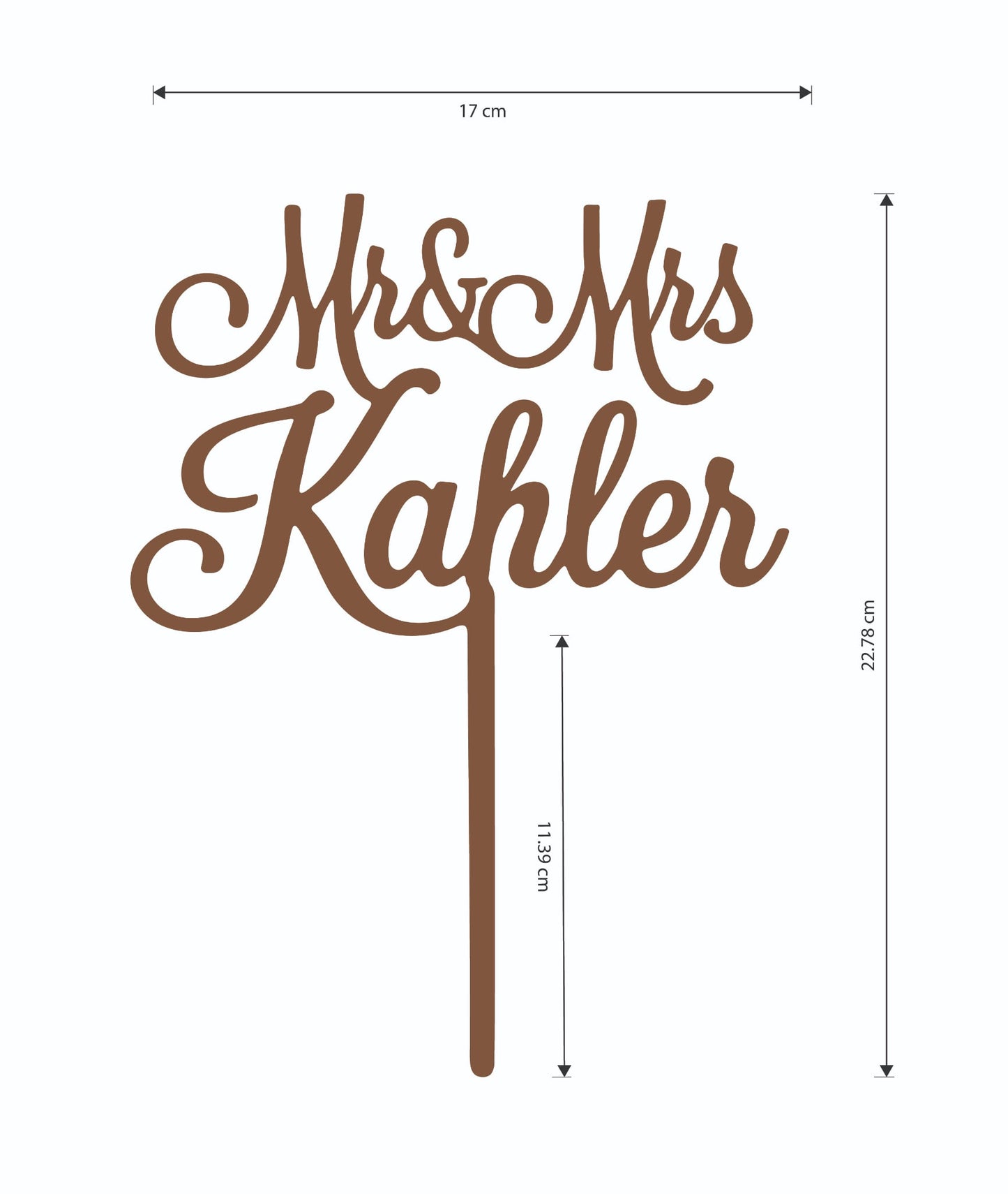 Mr and Mrs Name Topper