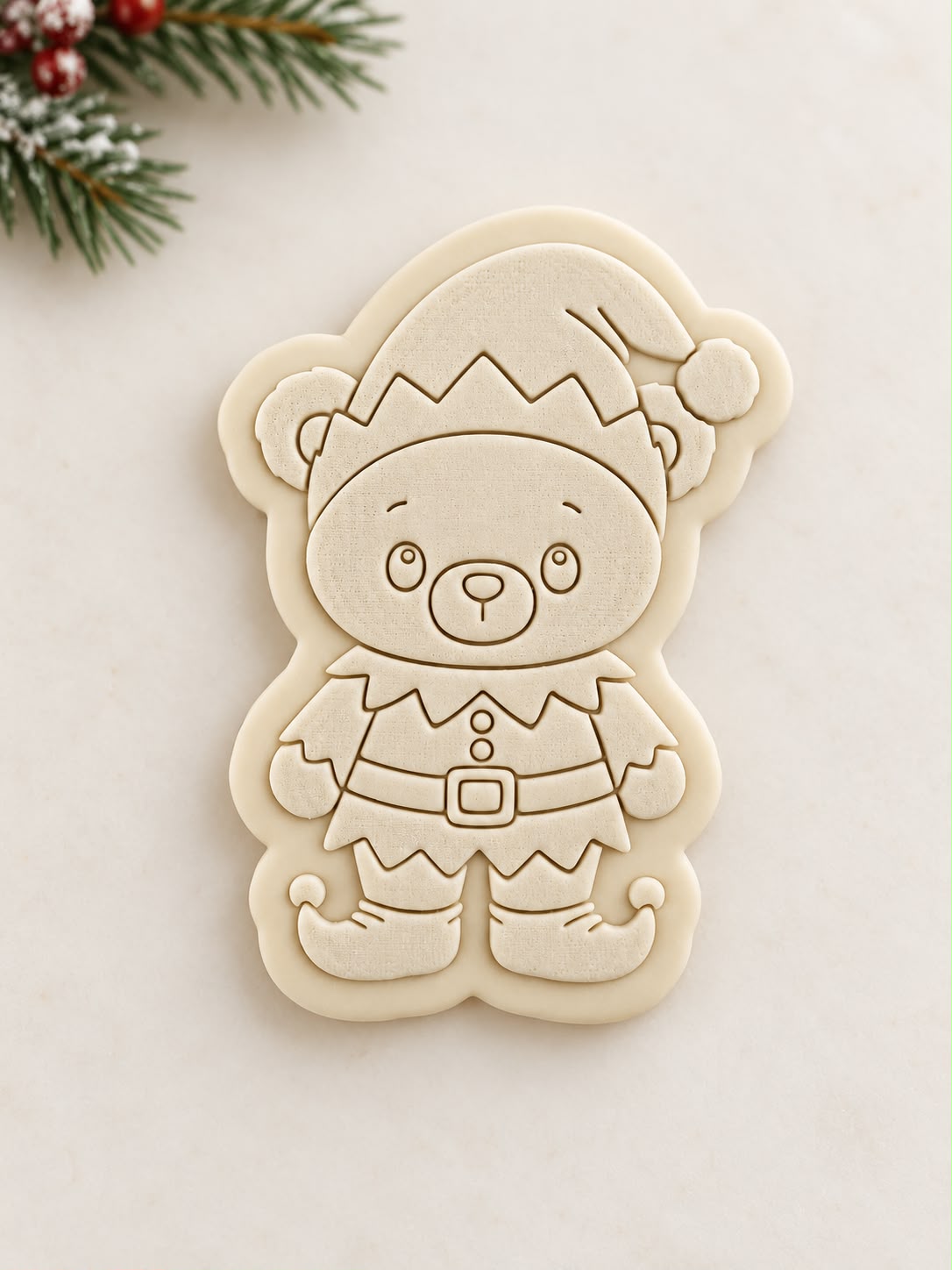 Le Monde de Mely | Christmas Teddies – Elf Teddy Cookie Stamp