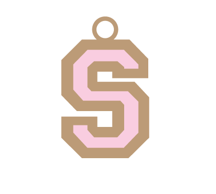 College Letter Keyring
