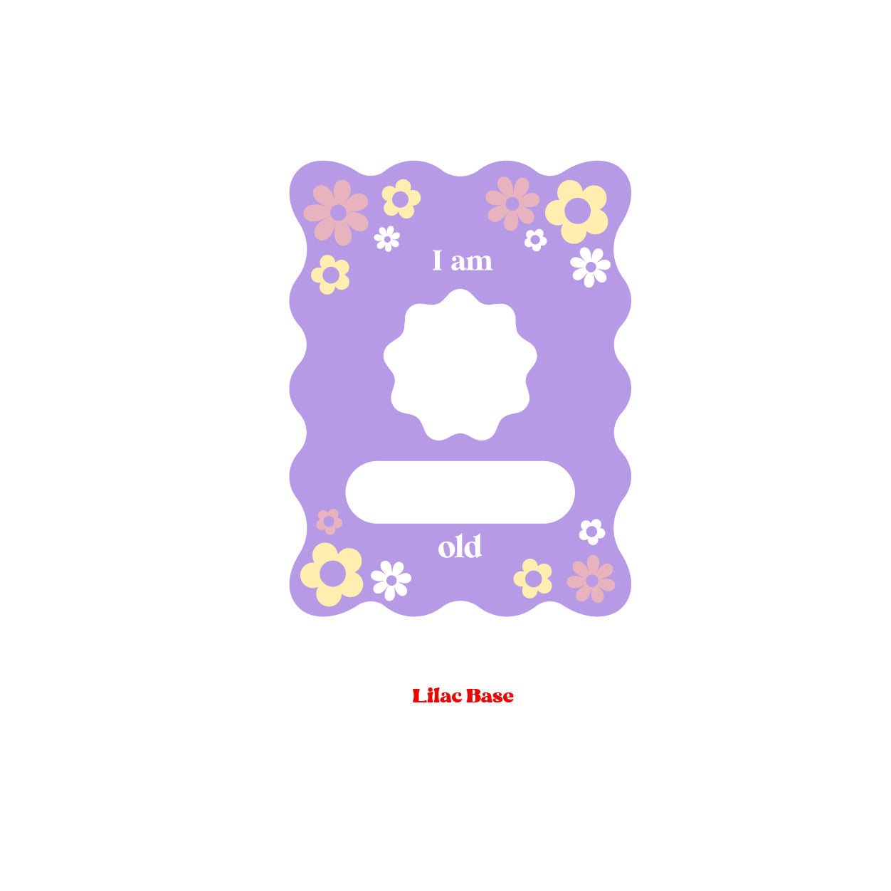 Age Flower Wavy Rectangle Board