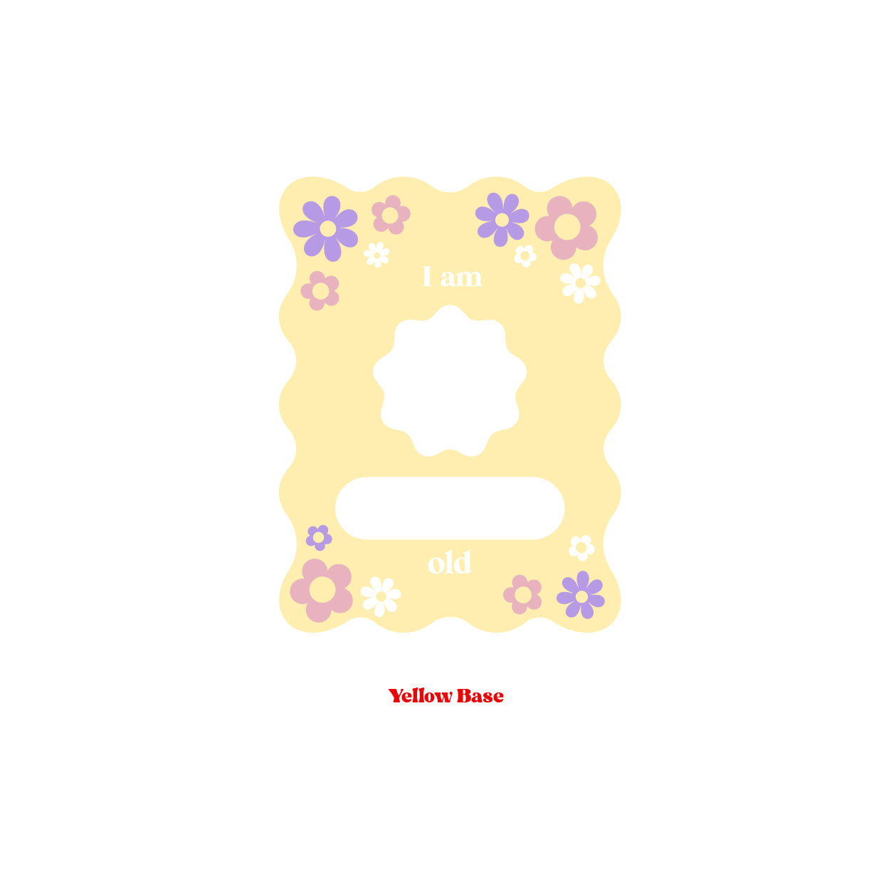 Age Flower Wavy Rectangle Board