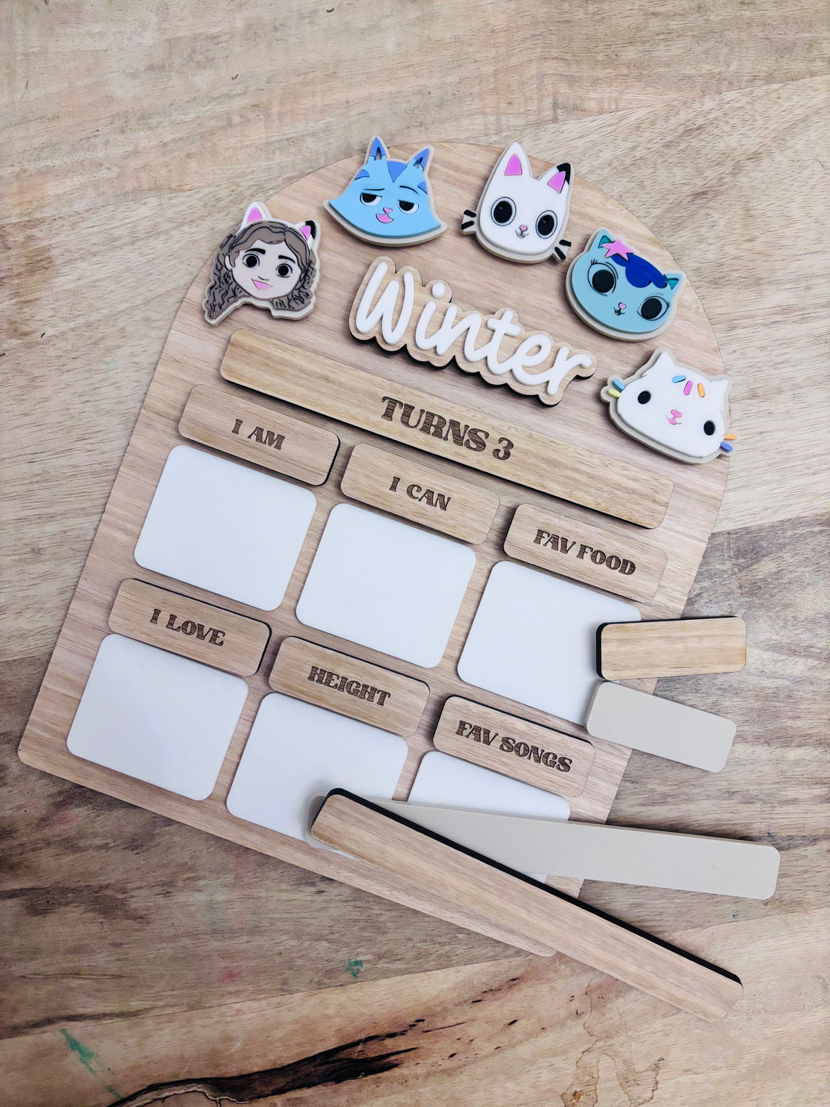 Charms Birthday Wood Board