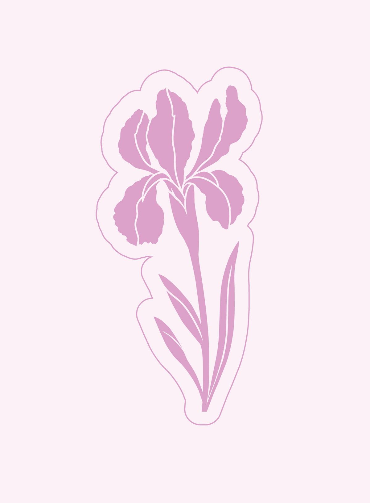 Iris Flower Cookie Stamp & Cutter
