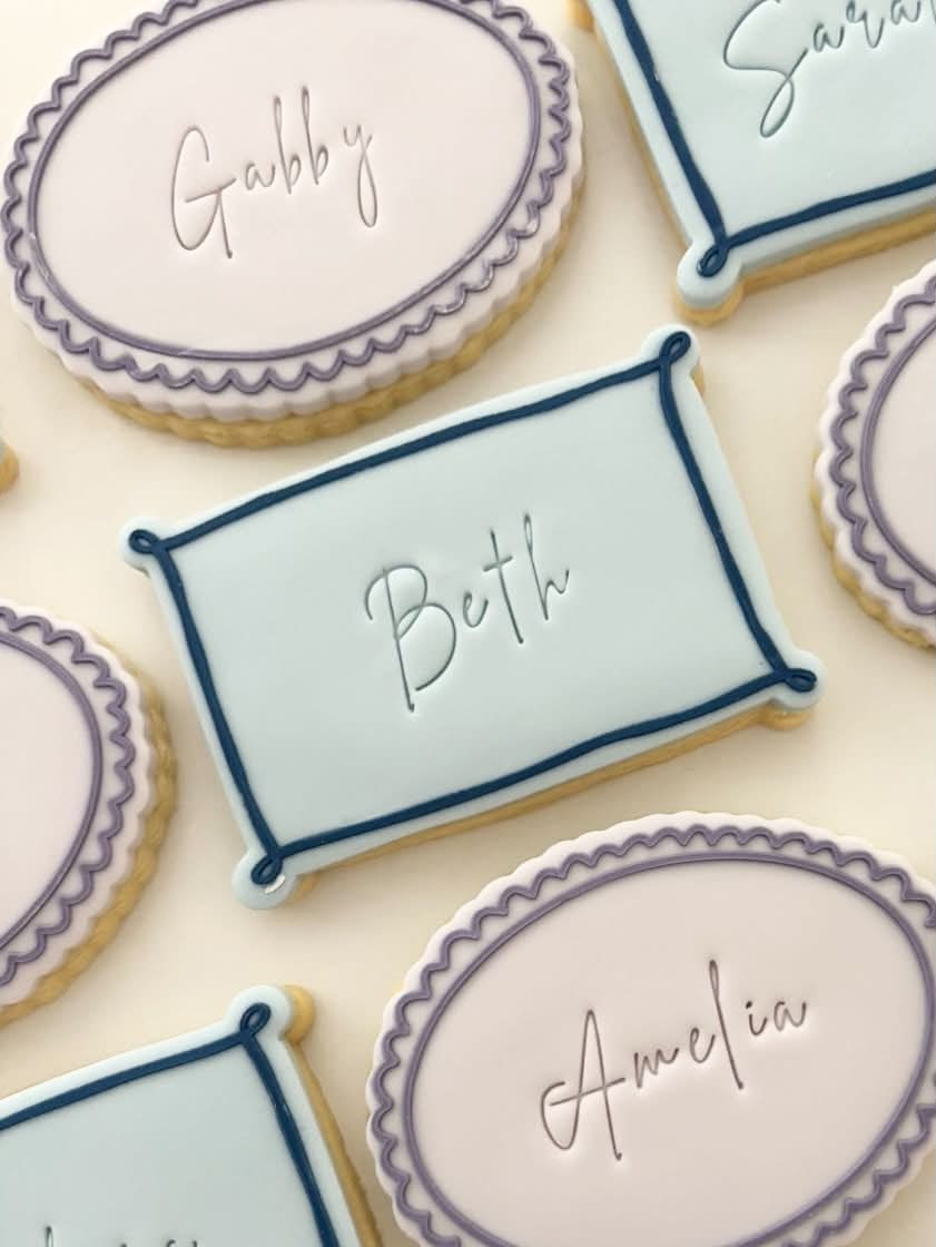 Ribbon Rectangle Cookie Frame Stamp & Cutter