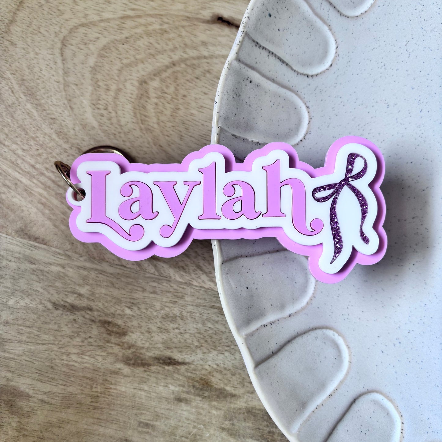 Bow Name Keyring