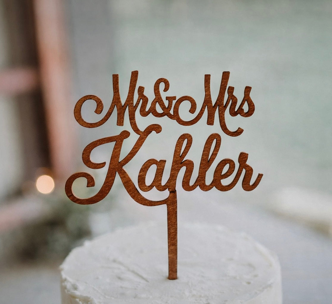 Mr and Mrs Name Topper