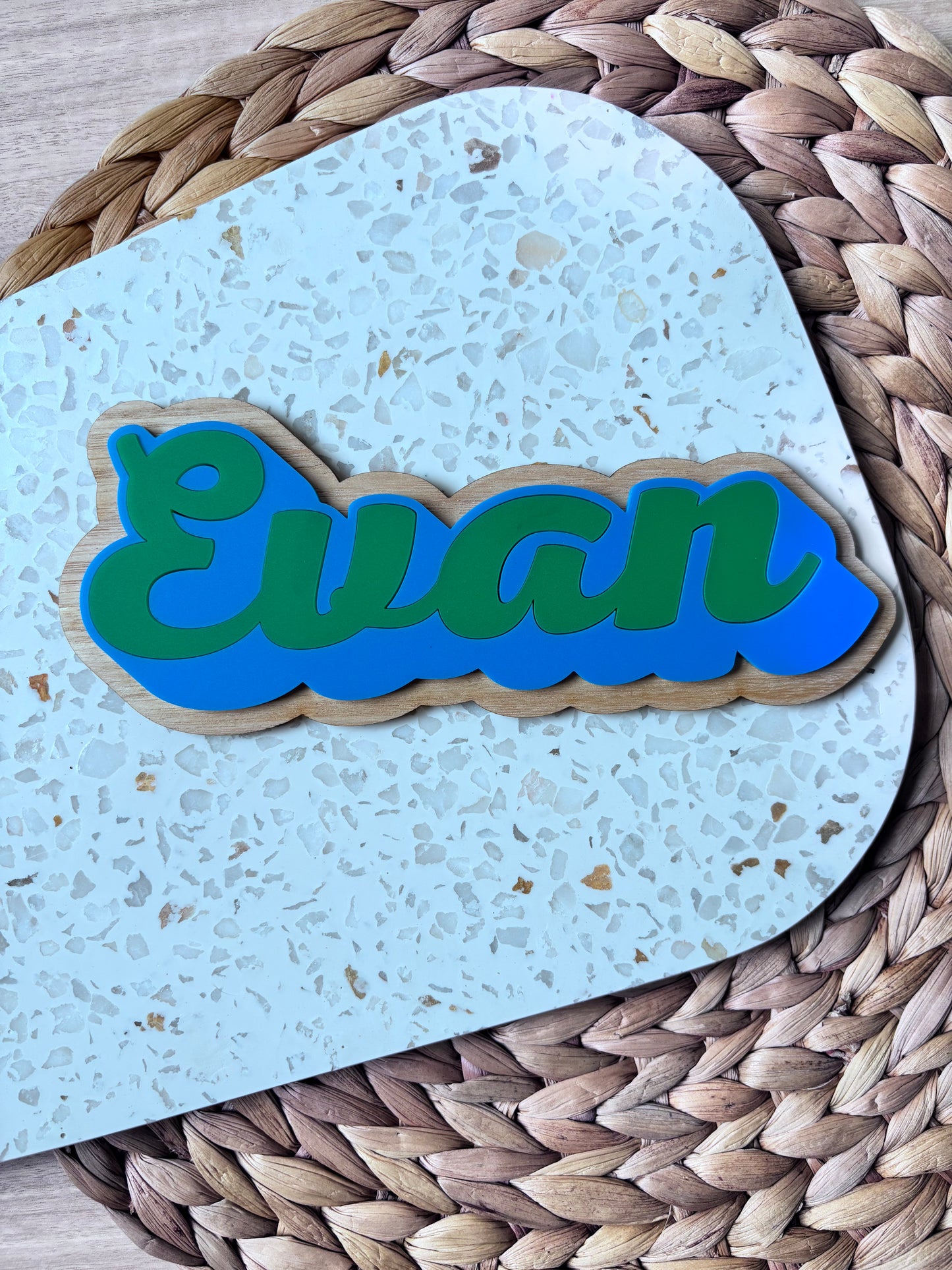 Wood Bubble Name Sign