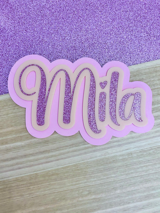 30cm Curly Name Sign