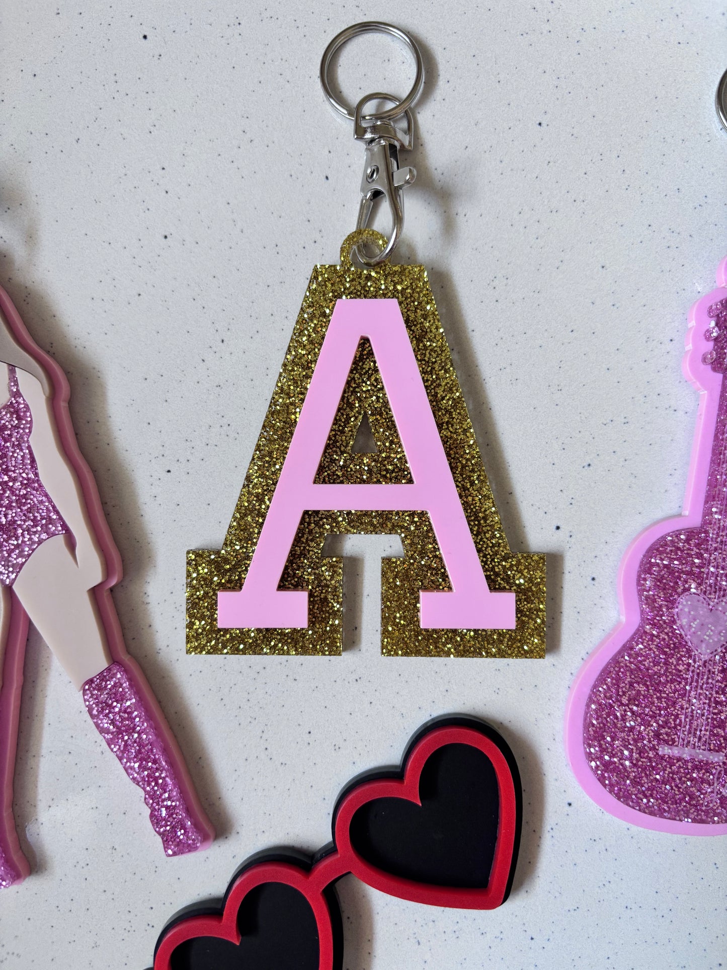 College Letter Keyring
