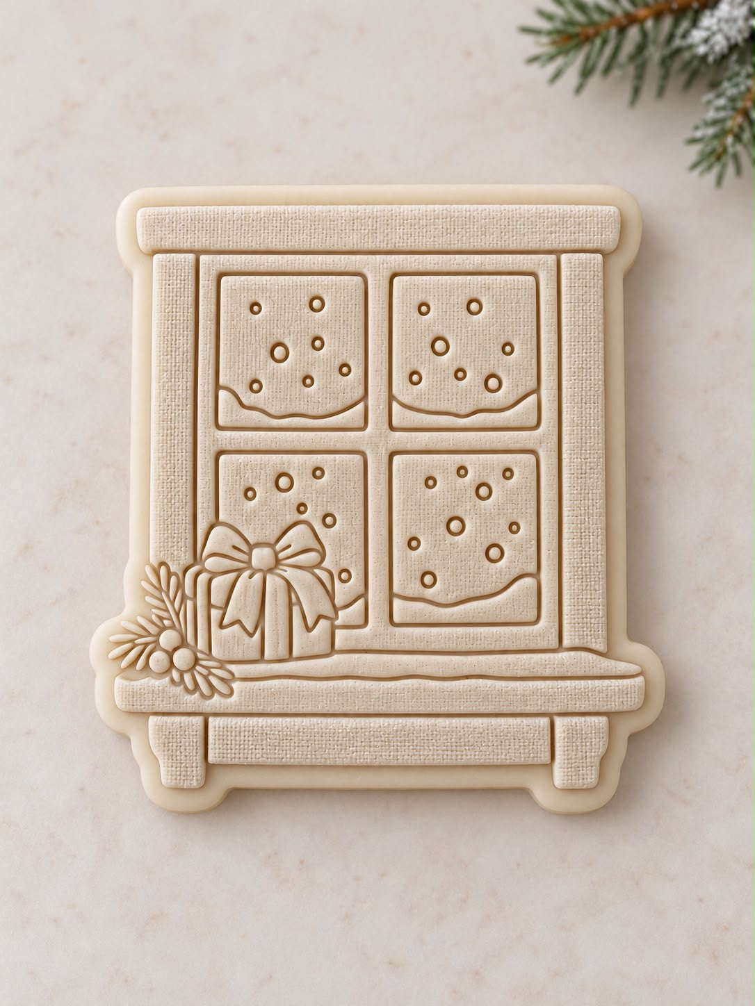Le Monde de Mely | White Christmas – Christmas Window Cookie Stamp & Cutter