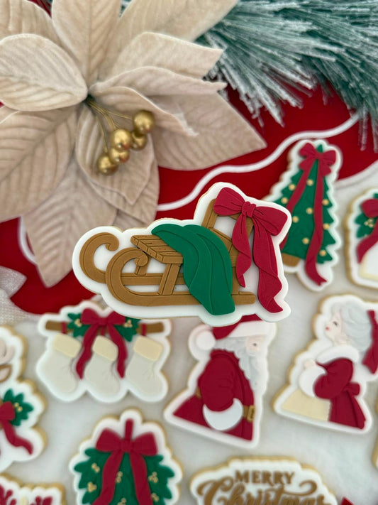 Le Monde de Mely | Classy Christmas – Elegant Christmas Sleigh Cookie Stamp & Cutter
