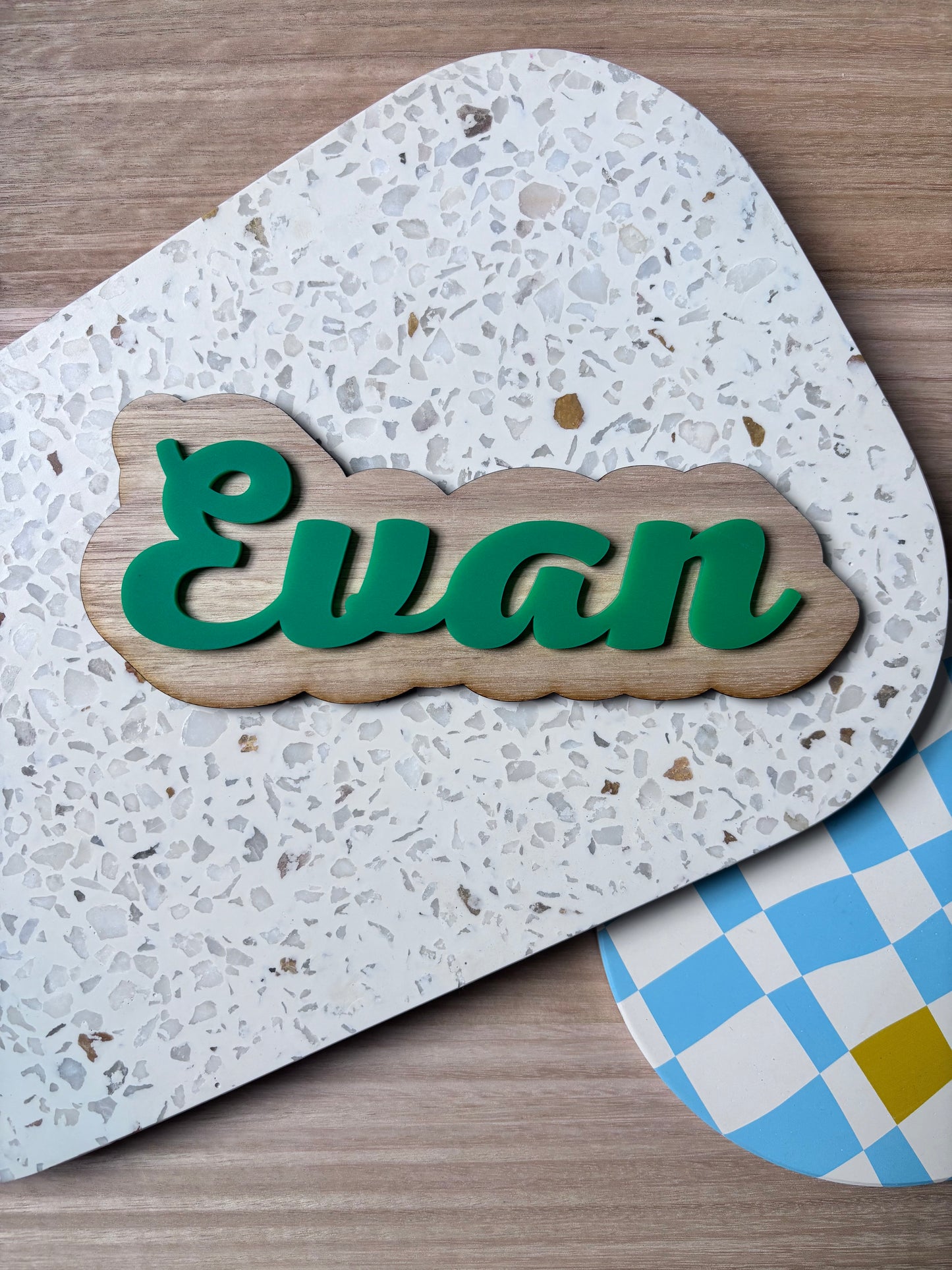 Wood Single Name Sign