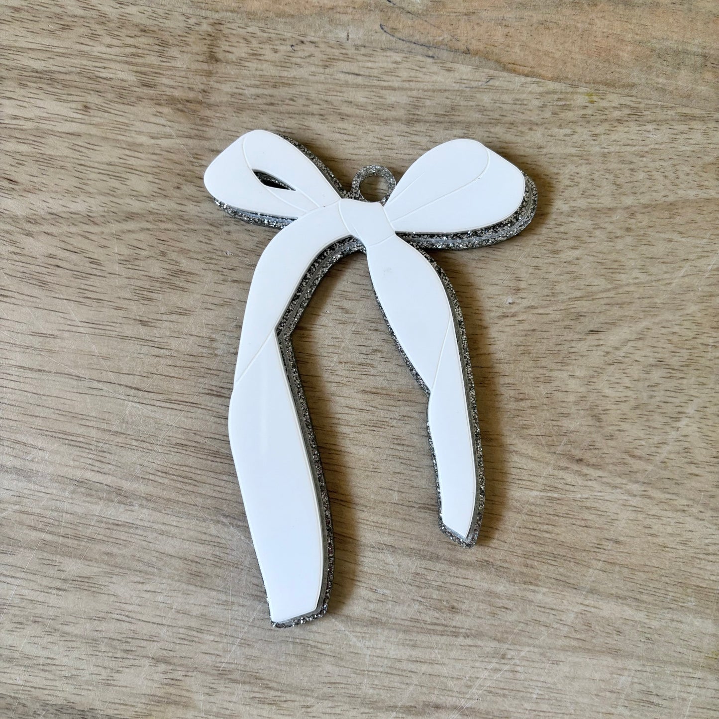 Acrylic Double Layer Bow Ornament (3pk)
