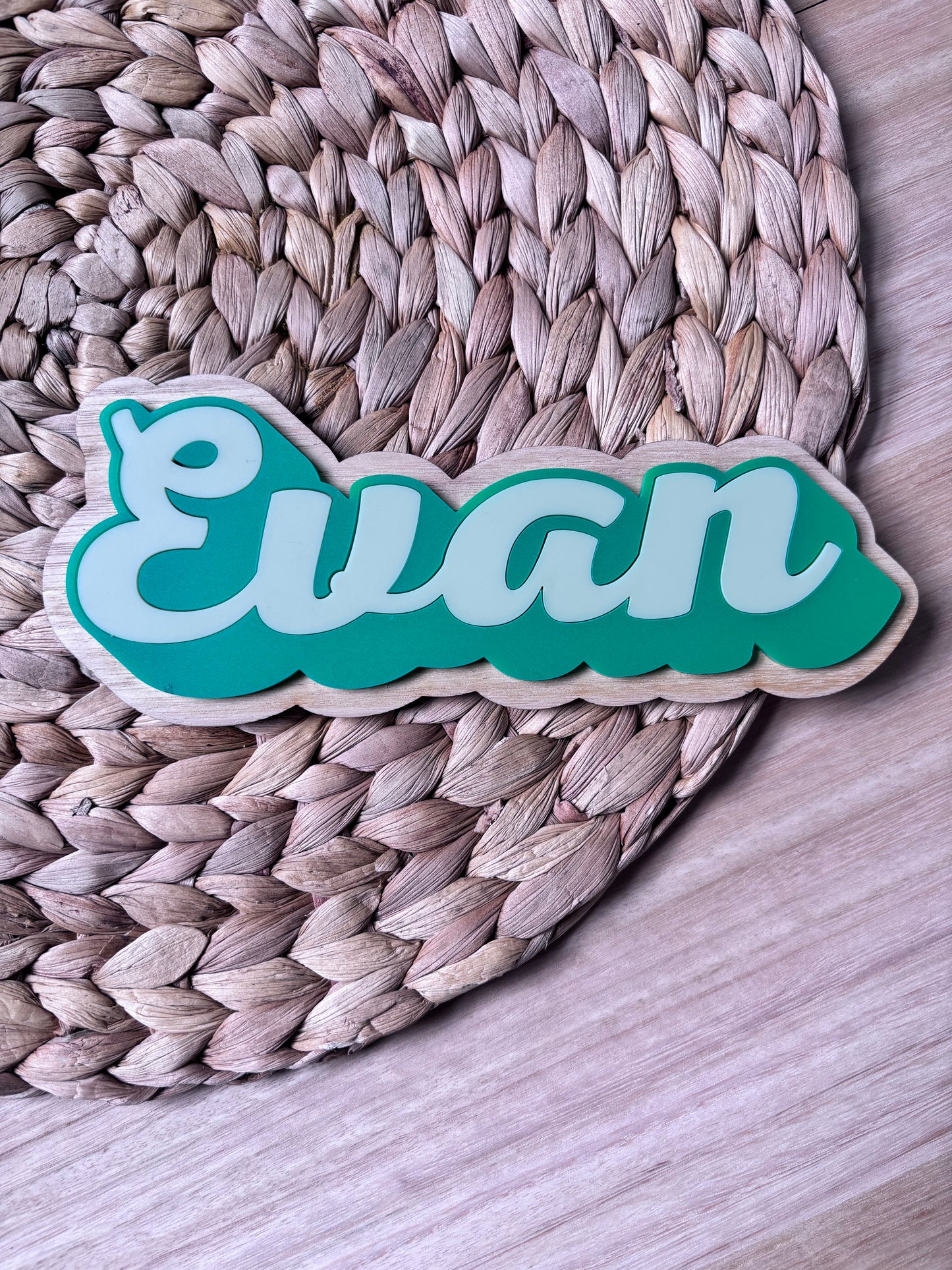 Wood Bubble Name Sign