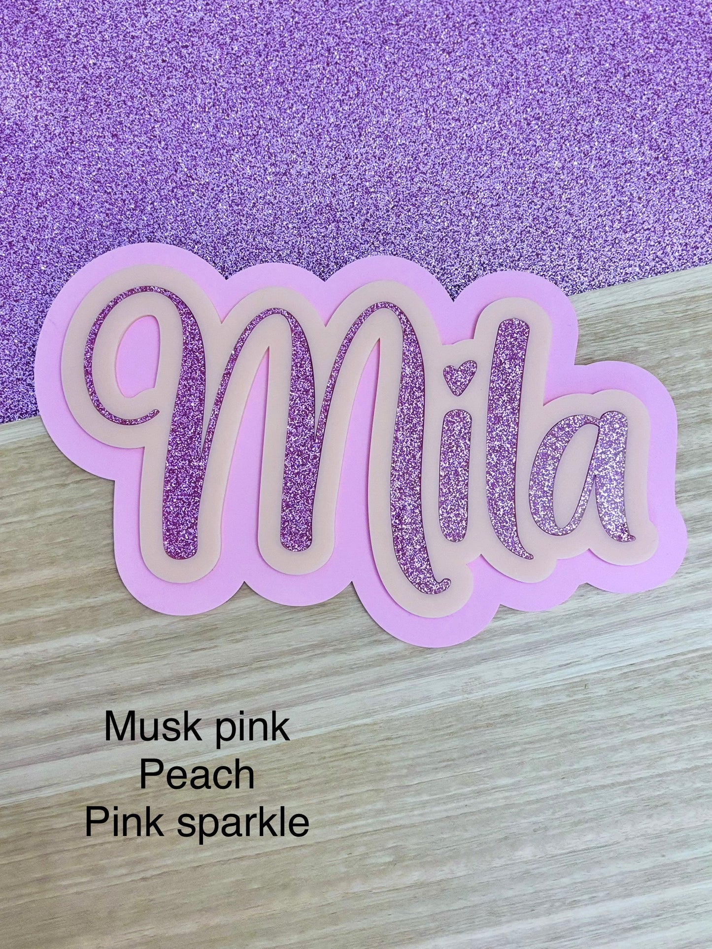 30cm Curly Name Sign