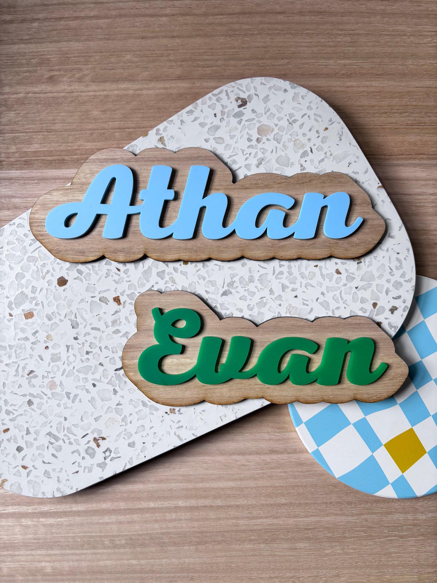 Wood Single Name Sign