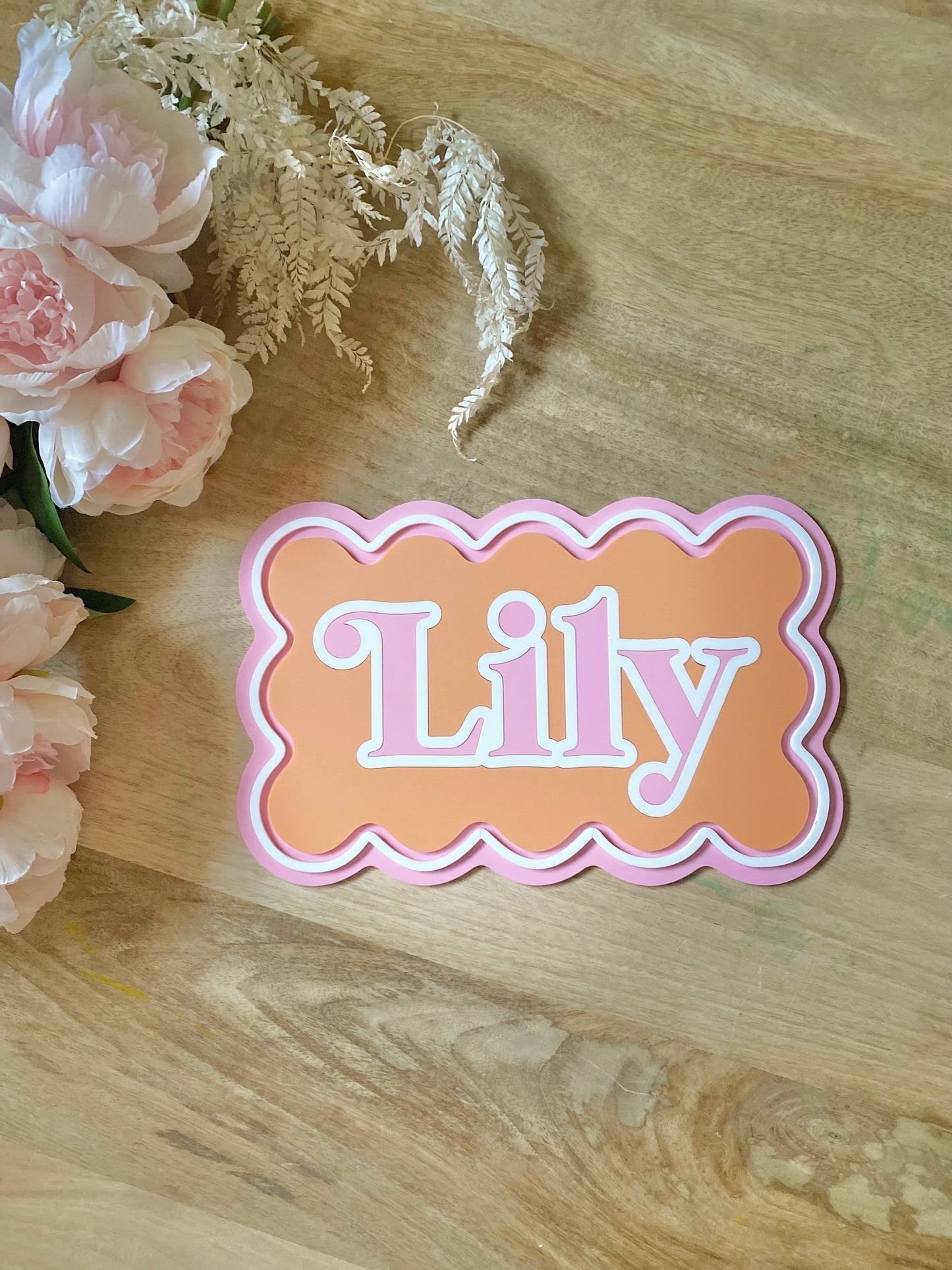 Wavy Border Name Sign