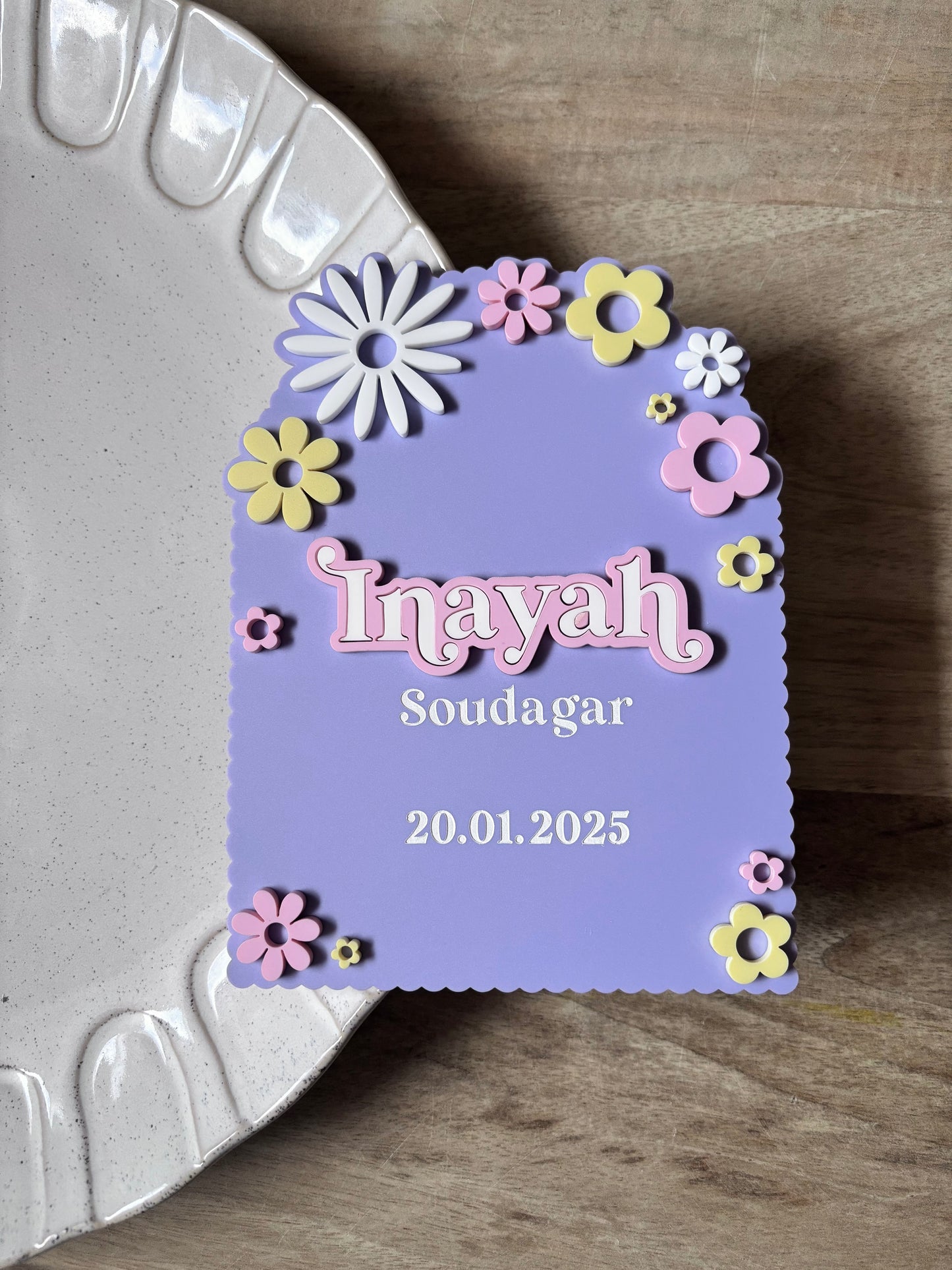Reversible Birth Announcement/Age Flower Arch Board