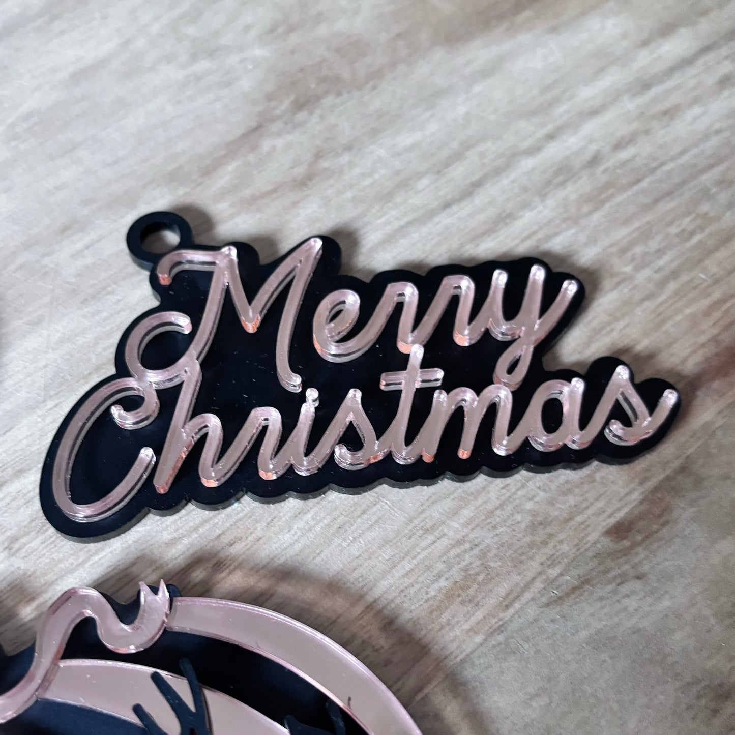 Acrylic Merry Christmas Ornaments (3pk)