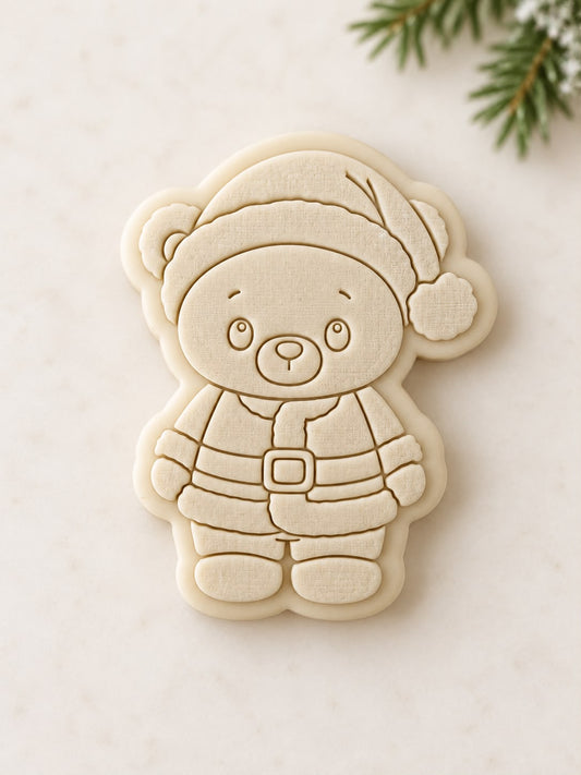 Le Monde de Mely | Christmas Teddies –  Santa Teddy Cookie Stamp