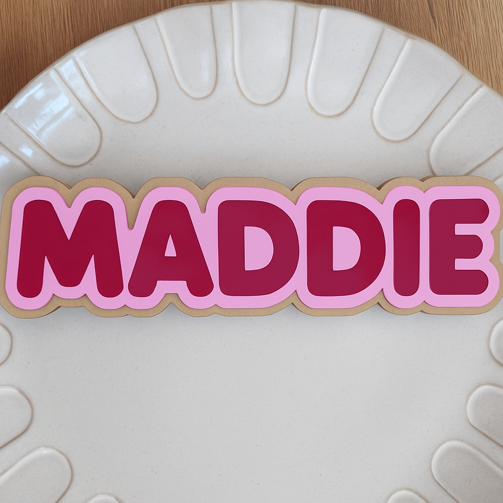 Wood Rounded Name Sign