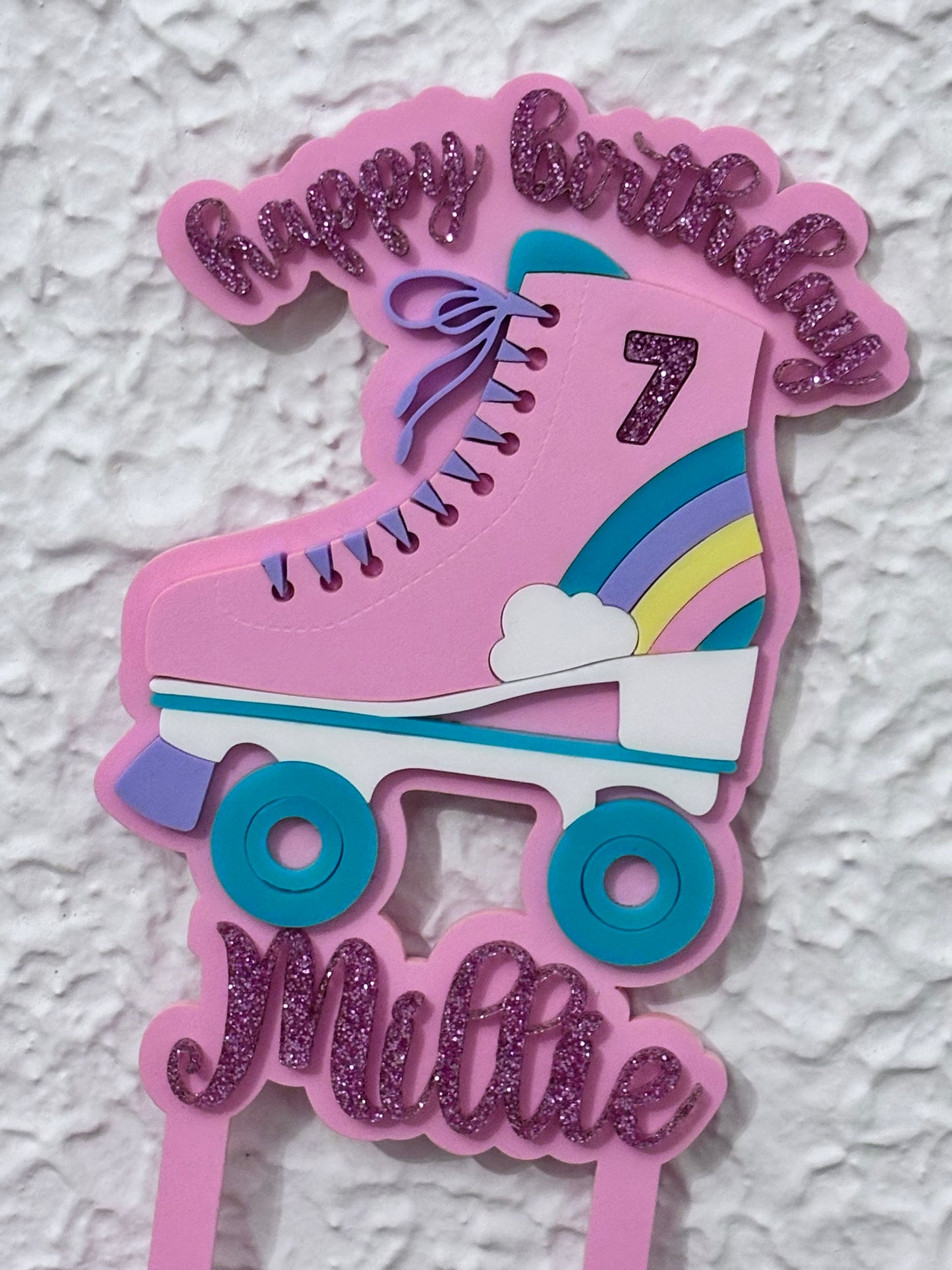 Roller Skating Cake Topper