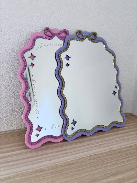 Plain Wavy Bow Arch Mirror