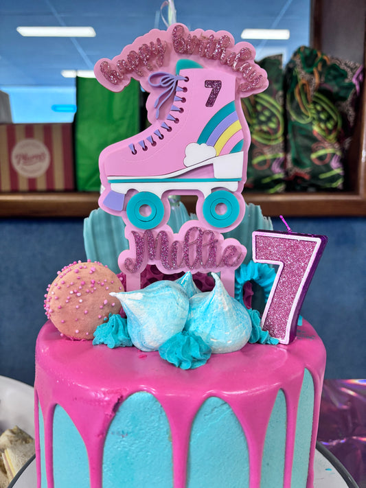 Roller Skating Cake Topper