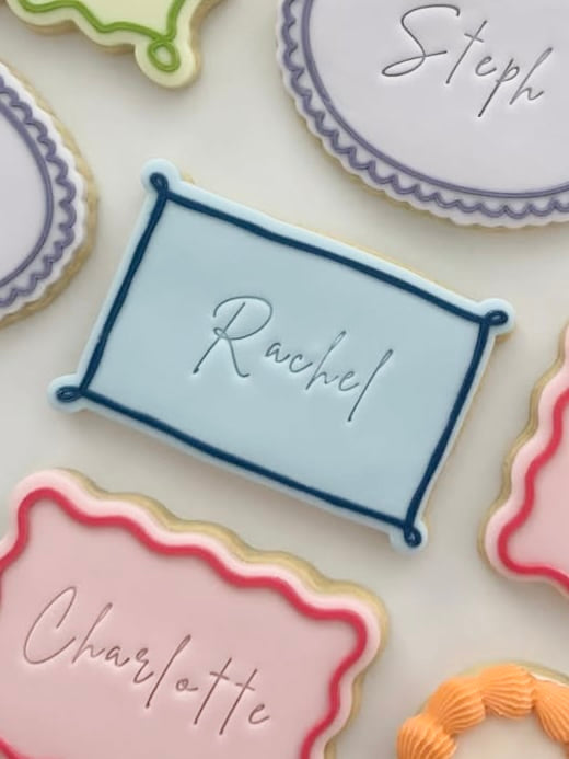 Ribbon Rectangle Cookie Frame Stamp & Cutter