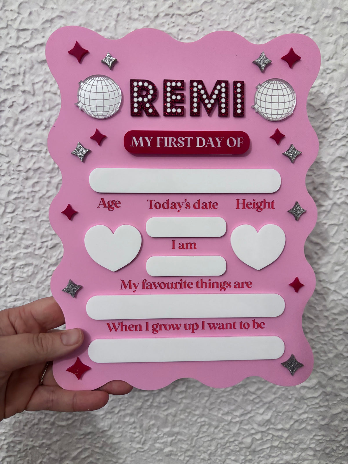 First & Last Day Disco Board