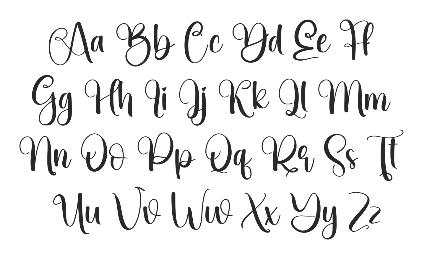 30cm Curly Name Sign