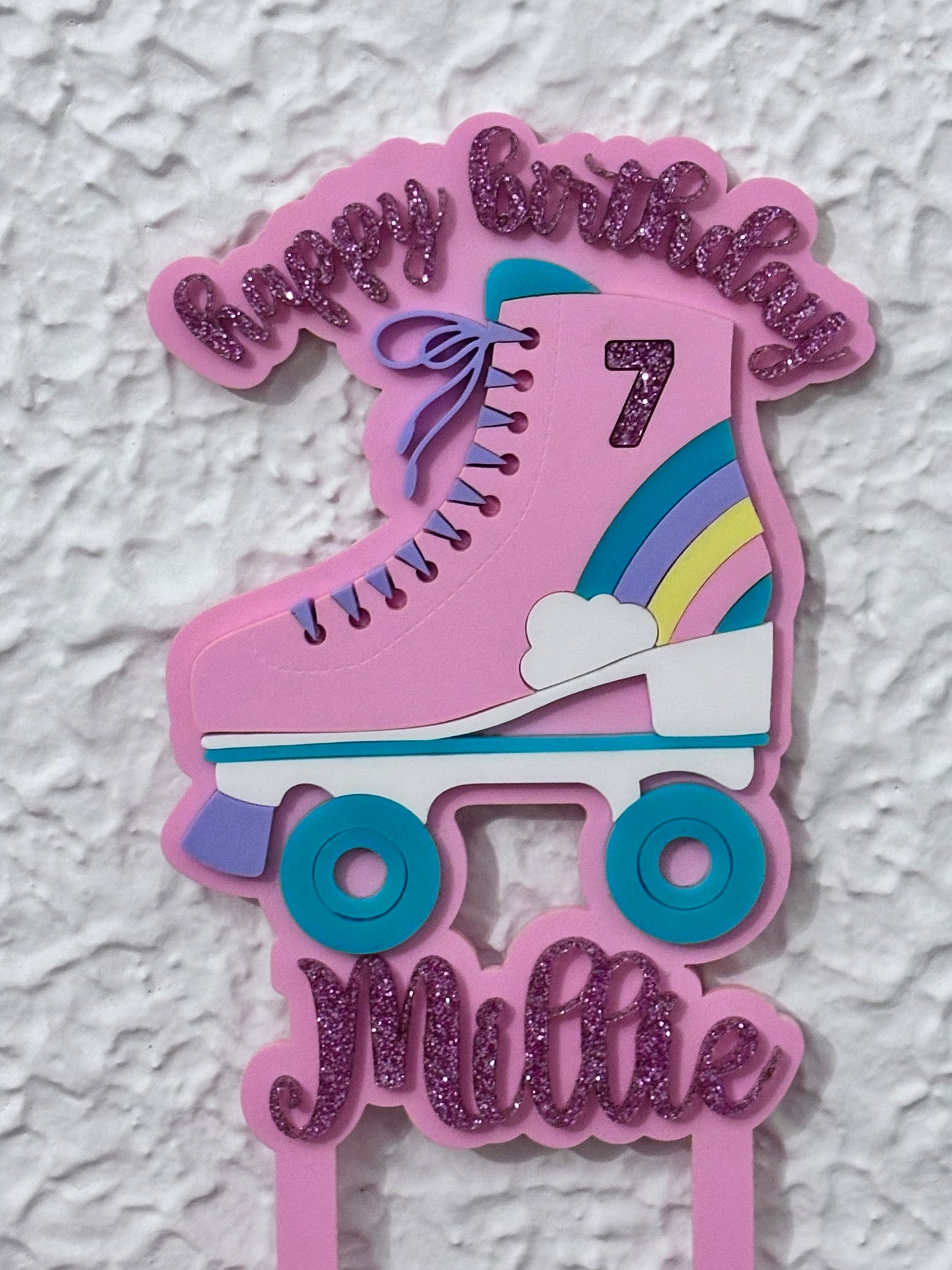 Roller Skating Cake Topper