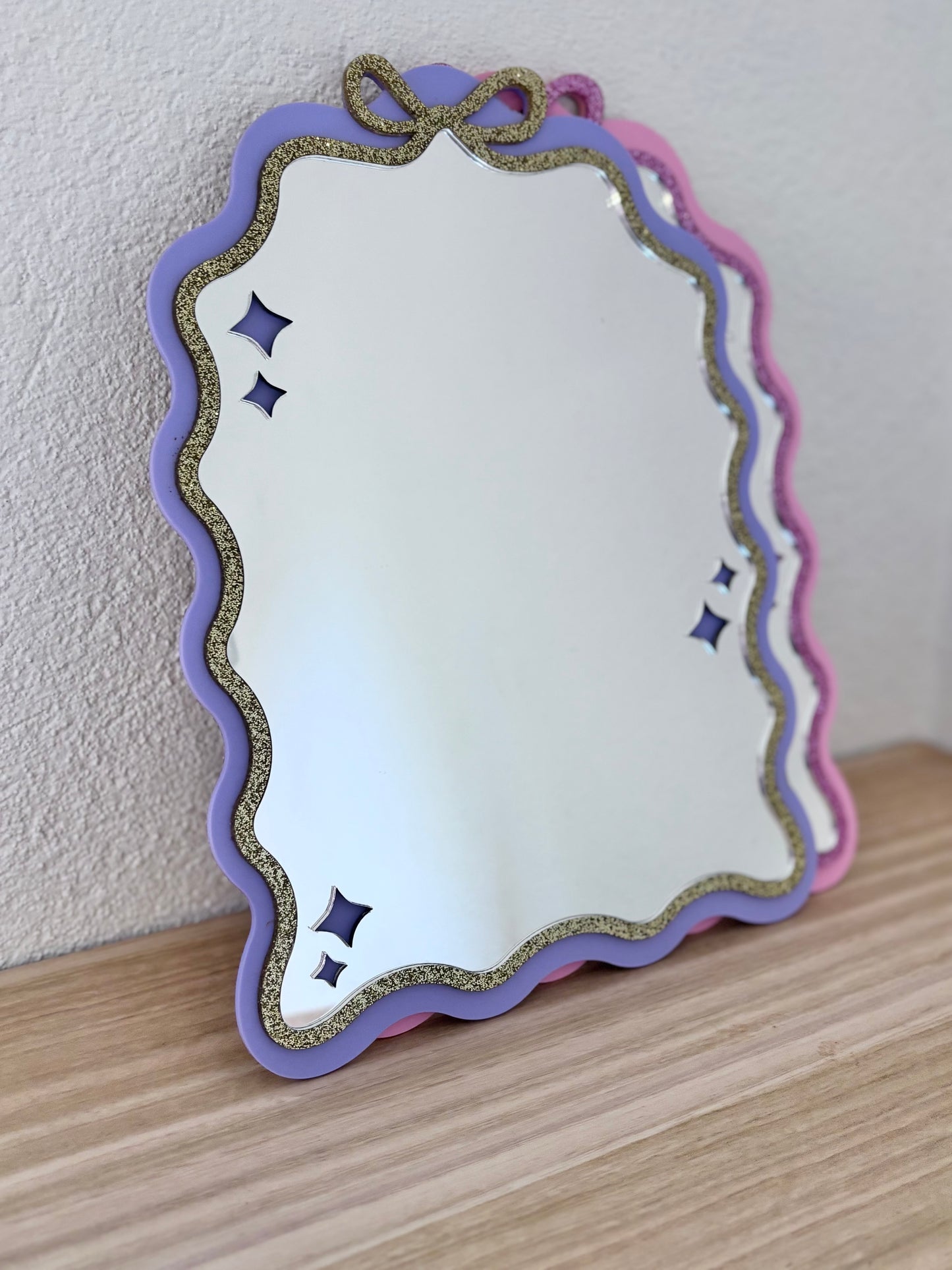 Plain Wavy Bow Arch Mirror