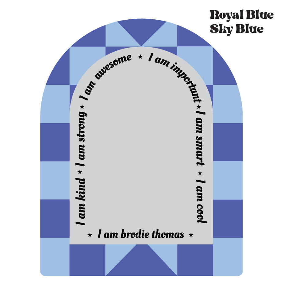 Personalised Affirmation Check Arch Mirror