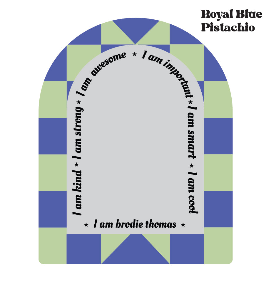 Personalised Affirmation Check Arch Mirror