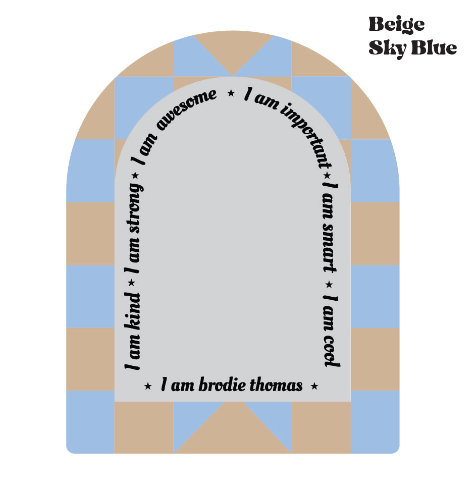Personalised Affirmation Check Arch Mirror