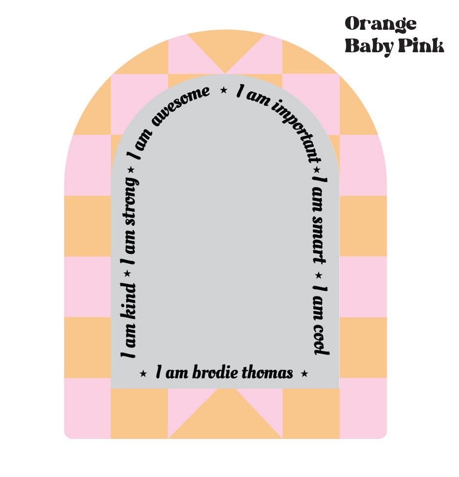 Personalised Affirmation Check Arch Mirror