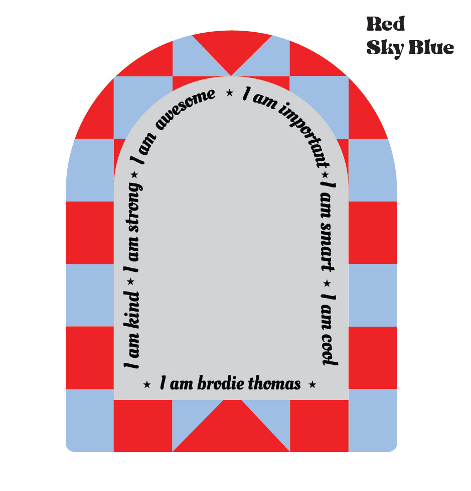 Personalised Affirmation Check Arch Mirror