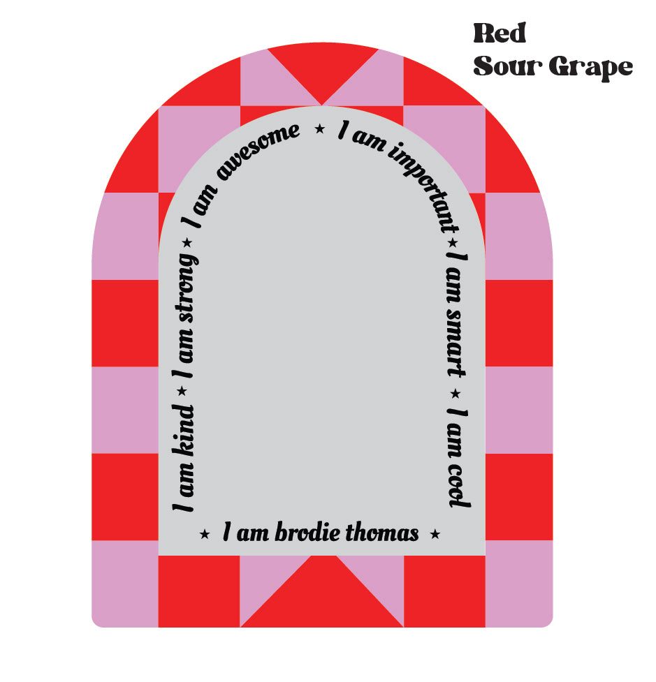 Personalised Affirmation Check Arch Mirror