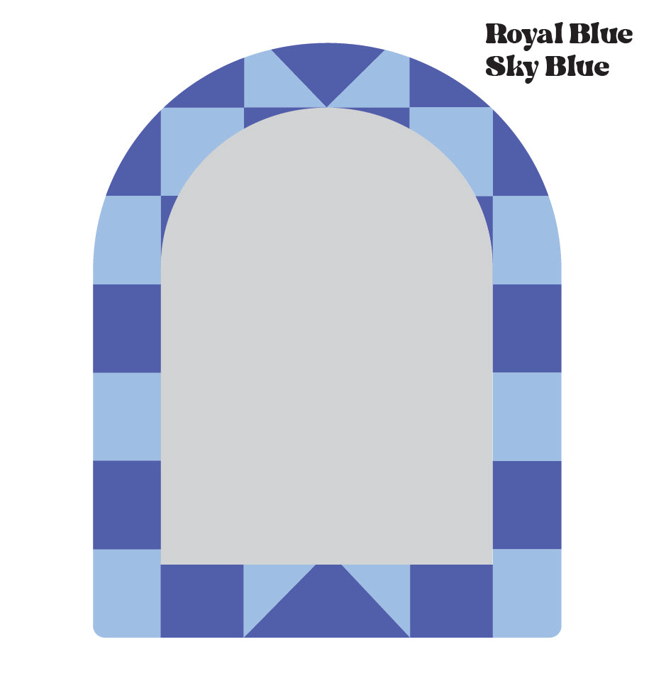 Check Border Arch Mirror