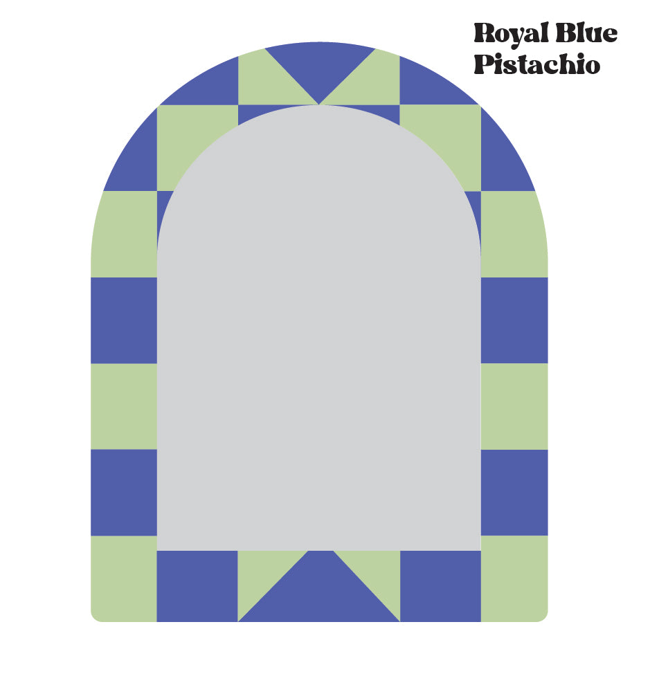 Check Border Arch Mirror