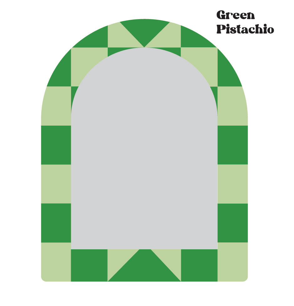 Check Border Arch Mirror