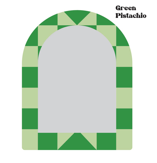 Check Border Arch Mirror
