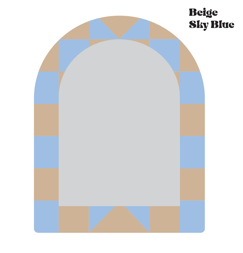Check Border Arch Mirror