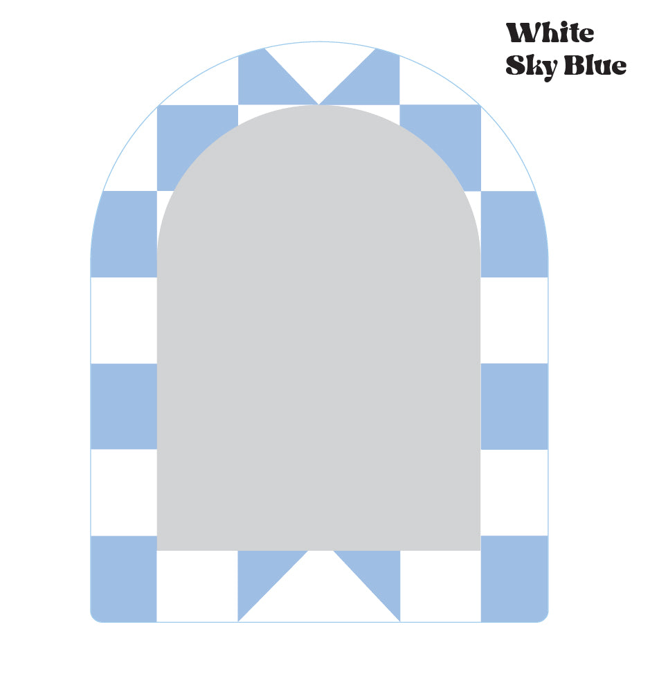 Check Border Arch Mirror